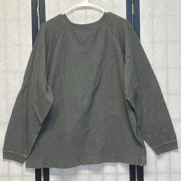 Preswick & Moore Sport Raglan Sleeve Rib Knit Crew Neck Tee Gray XL Athletic Top - Picture 2 of 12